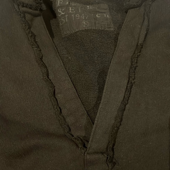 Frank & Eileen PATRICK Popover Henley TRIPLE FLEECE Black NWOT - Picture 12 of 16